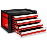 Eberth - Werkzeugkiste Werkzeugbox Werkzeugkasten Werkzeugschrank aus Metall mit 4 Schubladen, Leer, Kugelgelagerte Teleskopschienen, Rot Eberth - Werkzeugkiste Werkzeugbox Werkzeugkasten Werkzeugschrank aus Metall mit 4 Schubladen, Leer, Kugelgelagerte Teleskopschienen, Rot von EBERTH