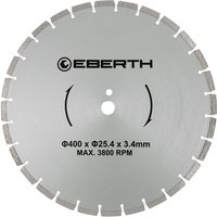 Profi Diamanttrennscheibe Diamantscheibe universal Trennscheibe für Nass- und Trockenschnitt (400 mm Durchmesser, Bohrung 25,4 mm, Blattstärke 3,4 von EBERTH