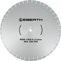 Eberth - Profi Diamanttrennscheibe Diamantscheibe universal Trennscheibe für Nass- und Trockenschnitt (600 mm Durchmesser, Bohrung 25,4 mm, von EBERTH