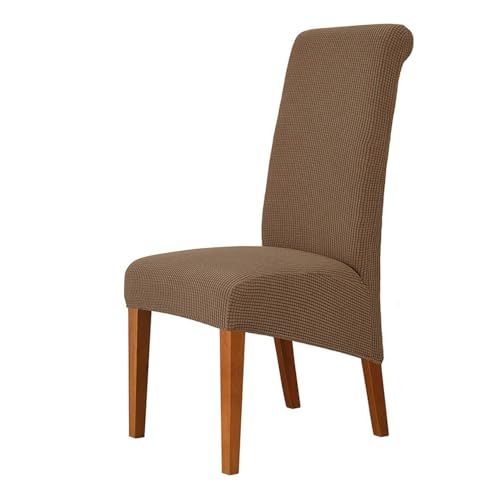 EBETA 6 Stück Stuhlbezug Groß Stuhlhussen Stretchhusse,XL Stuhl Abdeckungen Stretch Stuhlbezüge Hunssen für große Esszimmerstühle Waschbar (Coffe) von EBETA