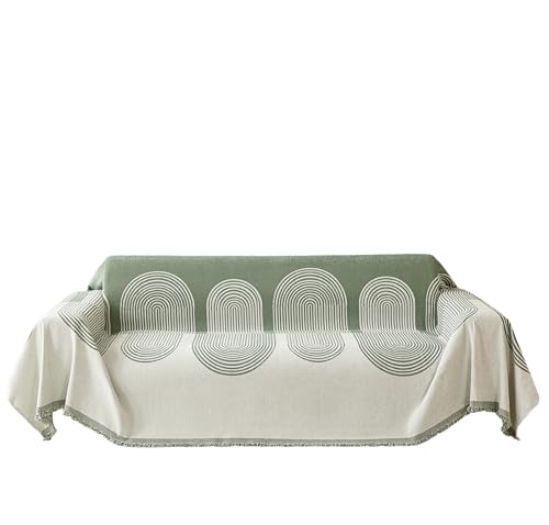 EBETA Sofadecken Sofaüberwürfe Sofa Cover Sofabezug 1/2/3/4 Sitzer, Sofahussen Sofa Abdeckung Hussen für Ecksofa (Grün, 180 * 300 cm) von EBETA