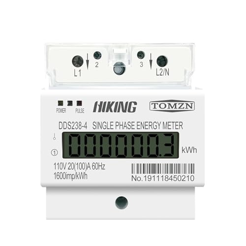 100A 110V 220V 50-60HZ LCD Einphasig 2-adrig 3-adrig Din-Schiene Wattstunden-Energiezähler(L N 220V 60Hz) von EBGAZSPD