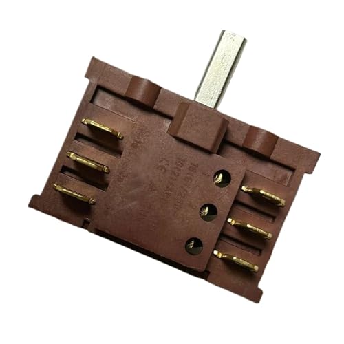 16A T150 11-poliger 6-poliger Wechselstromofenschalter 4/6 Gangposition Elektroheizungsknopf Drehwahlschalter Temperaturkontrollschalter 250 V(Black) von EBGAZSPD