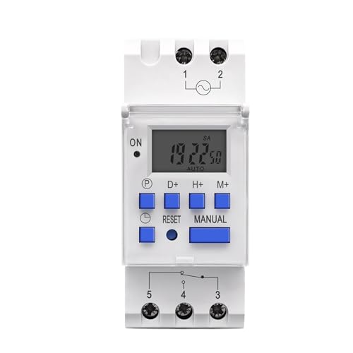 1NO 1NC Din-schiene einphasig Programmierbare Digitale ZEIT SCHALTER Relais Timer AC 220V 230V 12V 24V 48V 16A(12V AC DC) von EBGAZSPD