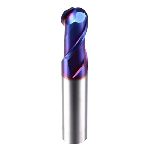 2 STÜCKE 2 Flöte Schneiden HRC65 1mm 2mm 3mm 4mm 5mm Fräsen Bearbeitung Sprial Fräser Kugelkopffräser(R4X8DX75L) von EBGAZSPD