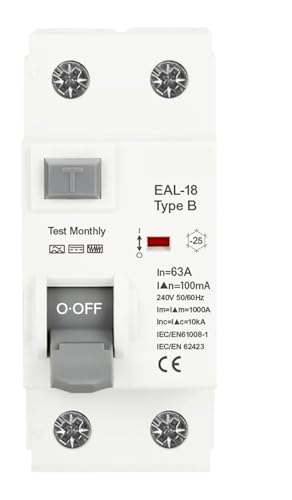 2P/4P 10/30/100/300mA Elektrische Fahrzeug Lade Pile Fehlerstromschutzschalter DC Typ B 6KA Din-schiene Erde Leckage(30mA,2P 16A) von EBGAZSPD