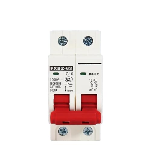 2P DC 1000V Solar Circuit Breaker 6A 10A 20A 25A 32A 40A 50A 63A DC1000v PV Din Schiene Batterie schalter for Photovoltaik System(25A) von EBGAZSPD