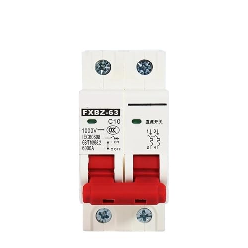 2P DC 1000V Solar Circuit Breaker 6A 10A 20A 25A 32A 40A 50A 63A DC1000v PV Din Schiene Batterie schalter for Photovoltaik System(50A) von EBGAZSPD