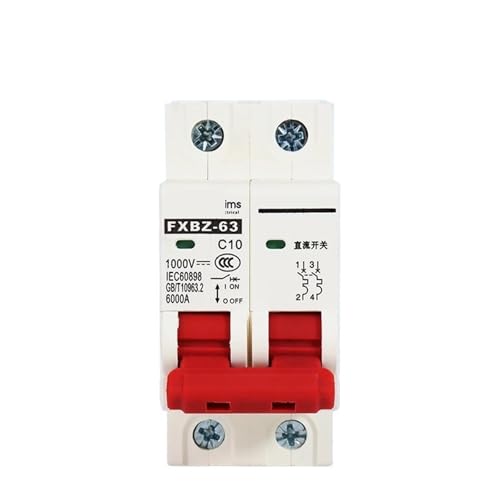 2P DC 1000V Solar Circuit Breaker 6A 10A 20A 25A 32A 40A 50A 63A DC1000v PV MCB Din Schiene batterie Schalter(16A) von EBGAZSPD