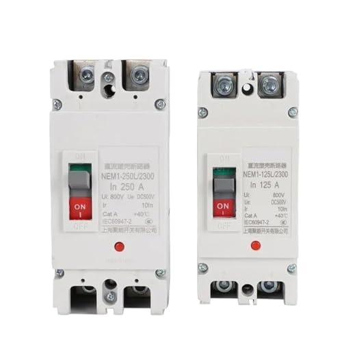 2P DC Circuit Breaker 12V -120V Power Solar Batterie Protector 80A 100A 125A 160A 200A 250A 300A automatische Überlast Schutz(2P,80A) von EBGAZSPD