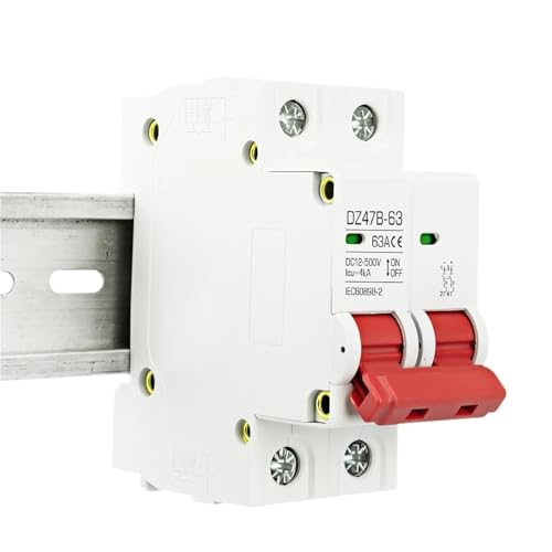 2P DC MCB 12V 24V 48V 500V Circuit Breaker Batterie Auto Protector DZ47 Positive Negative Pol rotection Schützen Schalter Isolator(16A) von EBGAZSPD