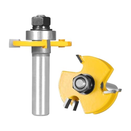 2Pcs 47mm 1-7/8 Cutter Router Bit Holzbearbeitung Fräser for Holz Planfräser(6.35x47.6x6.35) von EBGAZSPD