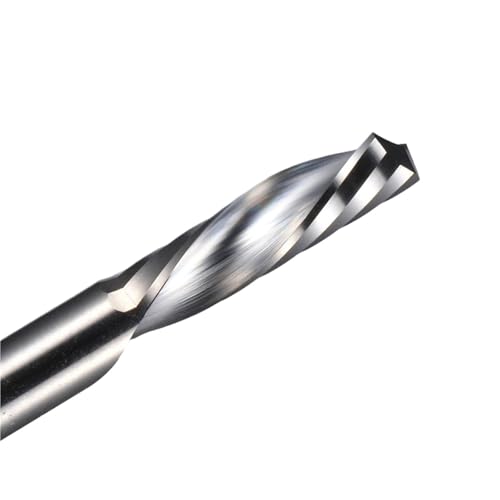 3,175 mm 4 mm 6 mm Schaft Einzelflöte Down Cut Fräser Spiralschaftfräser for Holz Acryl MDF Router Bit Werkzeuge(3.175x17x38L) von EBGAZSPD