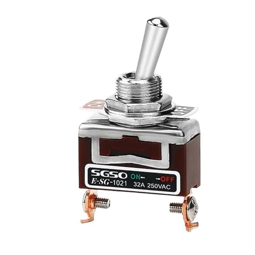 32A250V Schalter Silberpunkt Wippschalter 6-polig 3-Gang Drehschalter Kippschalter E-SG1322 1021 1122 1221 1321 Wippschalter(9Pin 32A E-SG-303) von EBGAZSPD