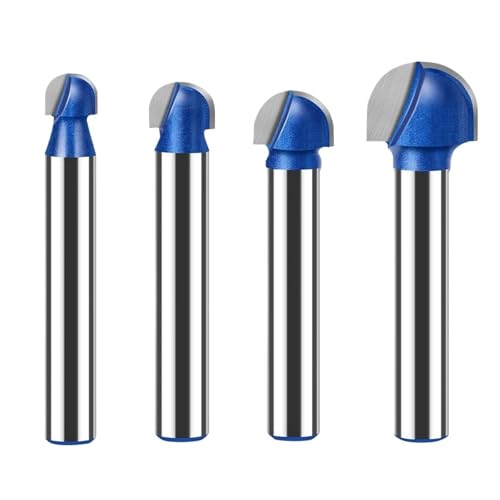 6 mm 1/4 Zoll Schaft Kugelkopffräser Rundkopffräser Hohlkehlfräser Hartmetall-Doppelschneidkernkasten Fräser for die Holzbearbeitung(6mmx7.96mm) von EBGAZSPD