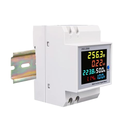 6IN1 din schiene AC monitor 110V 220V 380V 100A Spannung Strom Power Faktor Aktive Elektrische energie Frequenz meter(Built-in CT,AC 40-300V 100A) von EBGAZSPD