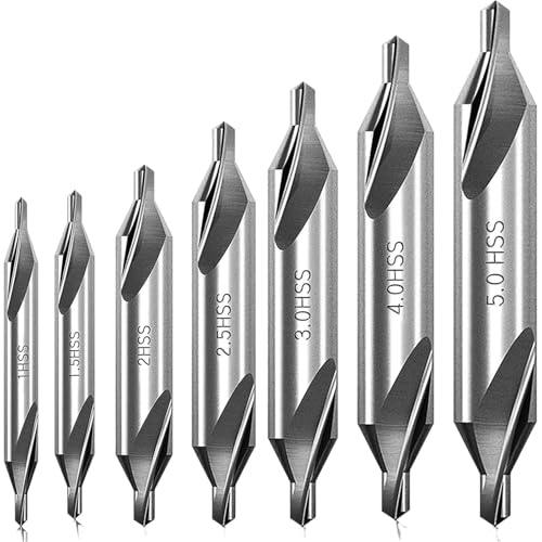 7-teiliges Zentrierbohrer-Set, M2-Schnellarbeitsstahl, 60-Grad-Winkel, Zentrierbohrer-Set, Senkwerkzeuge 7-teiliges Zentrierbohrer-Set, M2-Schnellarbeitsstahl, 60-Grad-Winkel, Zentrierbohrer-Set, Senkwerkzeuge von EBGAZSPD