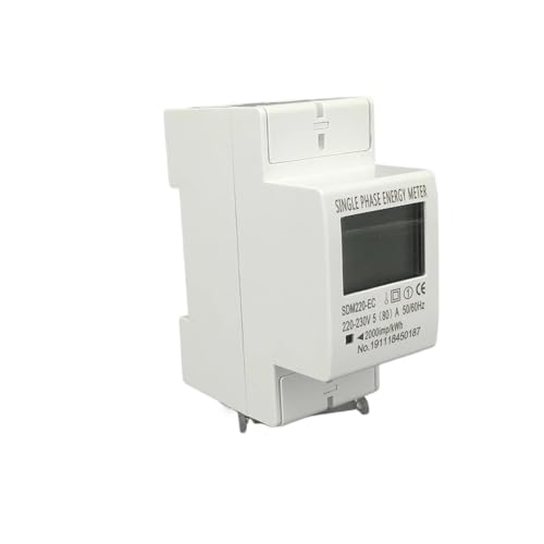 80A Din-Schiene Einphasig Zweidraht LCD Digitalanzeige Stromverbrauch Energie Stromzähler AC 220V 230V 50Hz/60Hz(With backlight) von EBGAZSPD