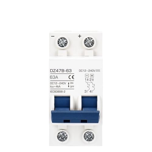 Batterie-DC-Leistungsschalter 12 V 24 V 48 V 72 V 96 V 6 A 10 A 16 A 20 A 32 A 40 A 50 A 63 A B-Kurven-Überlast-Kurzschlussschutz(20A) von EBGAZSPD