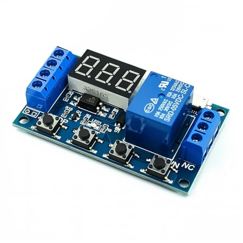 DC 5V 12V 24V LED-Licht Digitales Zeitverzögerungsrelais Triggerzyklus-Timer-Verzögerungsschalter Platine Timing-Steuermodul stlxy(5 Pcs,Type-c Relay) von EBGAZSPD