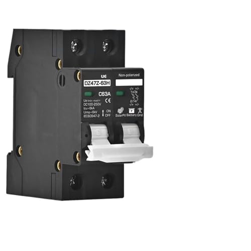 DC100V 150V 200V 250V Circuit Breaker Niederspannung AC DC MCB 2P C-Kurve 16A 20A 25A 32A 40A 50A 63A Solarpanel-Batterieschutz(2P DC260-500V,16A) von EBGAZSPD
