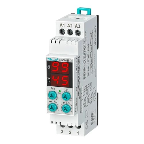 DRV-09, DRV-09D Digitales doppelt einstellbares und multifunktionales Blinkrelais(220VAC 12VACDC,DRV-09 0.1h-99d) von EBGAZSPD