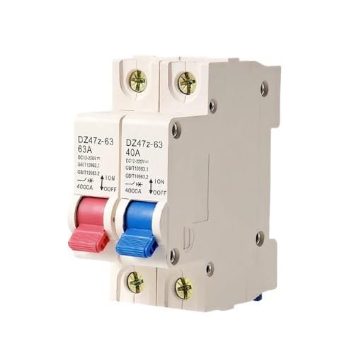 DZ47 32A 40A 63A 12V-220V Din-Schiene DC MCB Circuit Breaker Batterie Auto Protector Elektrische Luft schalter(Blue,25A) von EBGAZSPD