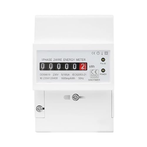 Elektrischer Haushalts-DIN-Schienen-Einphasen-Energiezähler AC 220 V 100 A kWh-Zählerverbrauch Analoger Stromzähler Wattmeter(Analog type) von EBGAZSPD