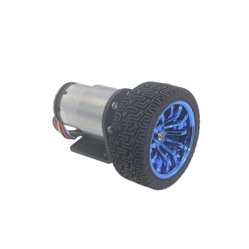 Getriebemotoren mit 37 mm Durchmesser, 6 V, 12 V, 24 V, Gleichstrom-Getriebemotor mit Encoder und Radsatz for DIY JGB37-520-Getriebemotor(12V 20RPM) von EBGAZSPD