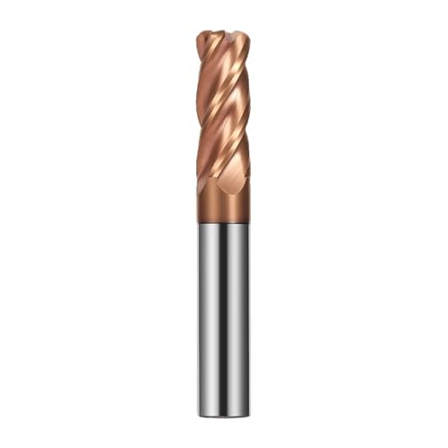 Größe HRC55 Eckenradius Hartmetall-Schaftfräser 4F R Kugelkopffräser aus Wolframstahl, Fräser for beschichtete Oberflächenbearbeitung von Metall(1PCS,8R0.5x8x60) von EBGAZSPD