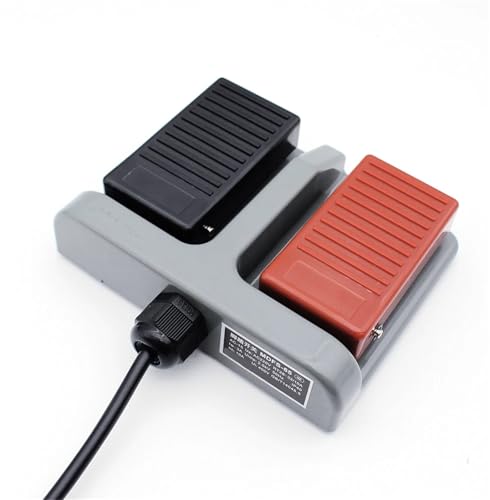 Großer Fußschalter MDFS-67, 1 Stück, Doppelfußschalter, 2 Meter lang, mit USB-Schnittstelle, mit 10 A/220 V Wechselstromkabel, selbstrückstellend(2-meter with USB) von EBGAZSPD