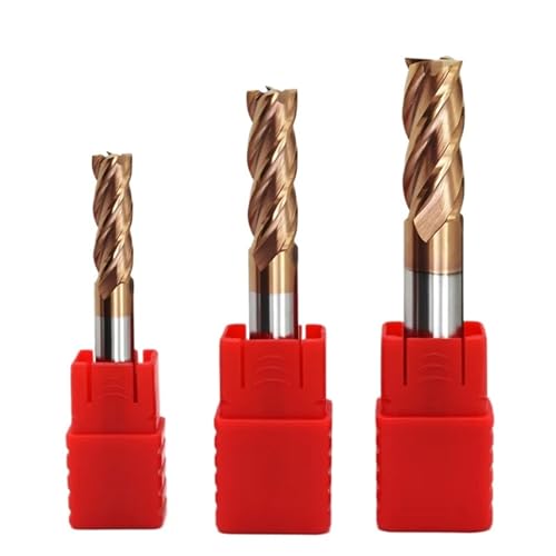 HRC55 4-Flöten-Flachfräser Wolframstahl-Hartmetalllegierungsbeschichtung 10PCS Fräser(8.0x20Cx8Dx60L-10PCS) von EBGAZSPD