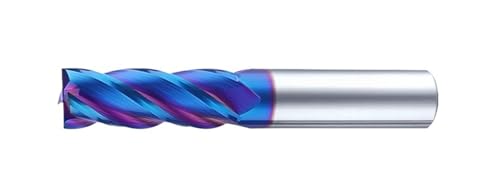 HRC65 Hartmetall-schaftfräser 4 Flöten Metallfräser Schneiden Bearbeitungsbeschichtung Flachfräser for Edelstahl(1pc HRC65 4F,D8xD8x100L) von EBGAZSPD