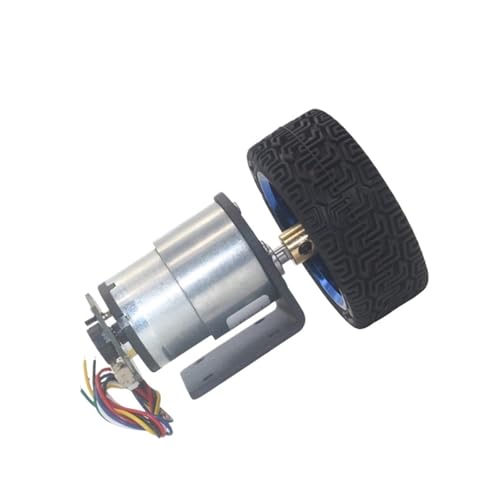 JGB37-520 DC 12V 24V Getriebemotor und Encoder-Montagehalterung Kupplungsrad for Smart Toy Car Robot(12V 1590RPM) von EBGAZSPD