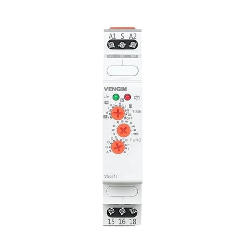 Multifunktions-Zeitrelais 220 V 24 V 12 V AC DC Timer Ein-/Aus-Verzögerungsrelais Modularschalter per Din-Schiene(220V AC) von EBGAZSPD