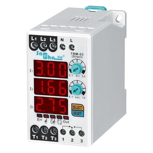 Samwha-Dsp TRM-XX (Manuelles/Halbautomatisches/Automatisches Reset) Digitales Überlast-Asymmetrierelais Thermorelais(Un 110VAC,TRM-25 (0.1-25A)) von EBGAZSPD