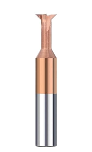 Schaftfräser, 45 60 Grad, 1,5–16 mm, Hartmetall-Schwalbenschwanzfräser, Schlitzbearbeitungswerkzeug for Metallfräser(45 Degrees,TICN Coating,7.0mm) von EBGAZSPD