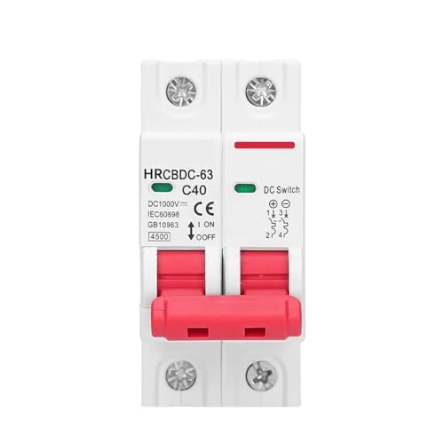 Solar-Leistungsschalter, 2P DC 1000V Überlastschutzschalter 6A 10A 16A 20A 25A 32A for Photovoltaik-PV-System(4P,25A) von EBGAZSPD