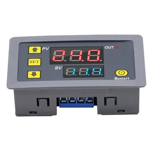 T3231 AC 110 V 220 V Digitales Zeitverzögerungsrelais LED-Anzeige Zyklus-Timer-Steuerschalter Einstellbares Zeitrelais Zeitverzögerungsschalter(2pc) von EBGAZSPD