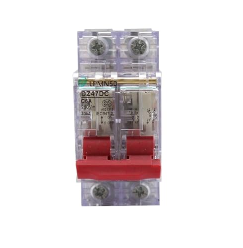 Transparenter DC-Leistungsschalter for Batterie PV Solar Protector DZ47DC Positiv-Negativ-Schalter-Isolator(2,6A) von EBGAZSPD