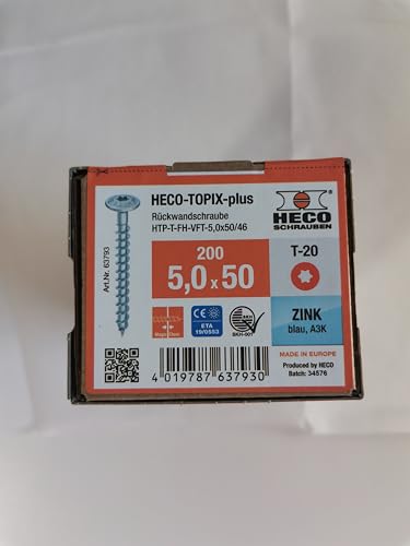 HECO-TOPIX-plus Rückwandschraube 5,0x50 von EBH