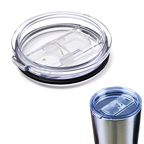 EBILUN 2PCS Ersatz Cup Lid Splash Spill Deckel Wiederverwendbare Kurzbecherdeckel Eco-Friendly Tumbler Travel Cup W/Slider Closure, 20 Unzen von EBILUN