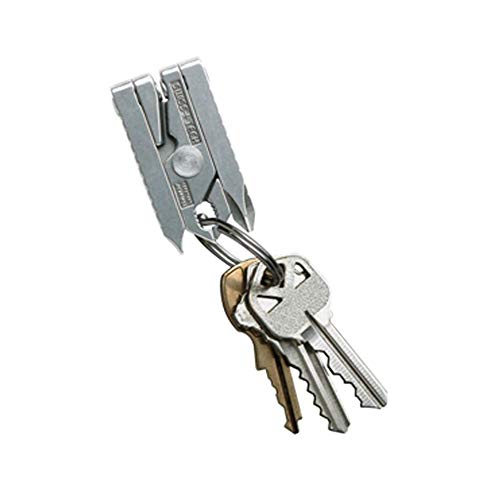 Mini-Edelstahl-Zangen, multifunktionaler faltbarer Schlüsselbund-Taschenzange gerade/Kreuzschraubendreher von EBILUN