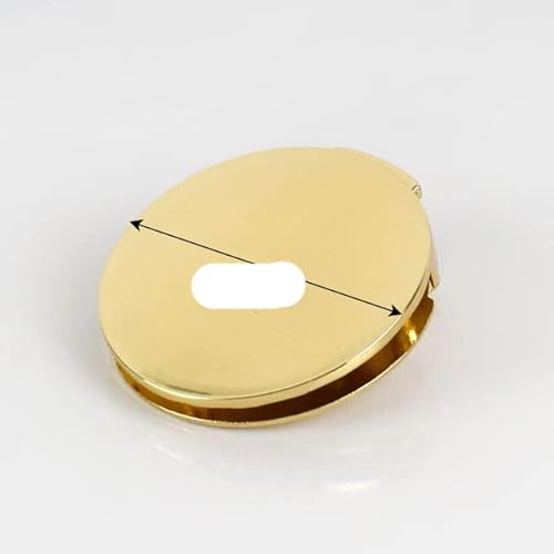 2 Stück Metall-Portemonnaie-Verschluss Dreh-Drehverschluss-Federschnalle für DIY-Handtaschen-Taschen-Geldbörsen-Hardware-Verschluss-Beutel-Teile-Zubehör-AP295-LightGold-50mm von EBJHPHU