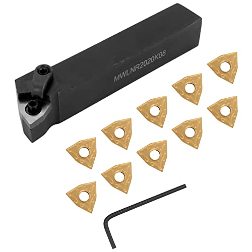 EBOOBA Set Von Drehwerkzeug Halter 20Mm MWLNR2020K08 + 10 WNMG0804 Hartmetall Einlagen EBOOBA Set Von Drehwerkzeug Halter 20Mm MWLNR2020K08 + 10 WNMG0804 Hartmetall Einlagen von EBOOBA