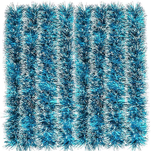 EBOOT Dekorationsgirlande Weihnachtsgirlande Glnzend Metallisch Glnzend Lametta Girlande 12m Hellblau von EBOOT