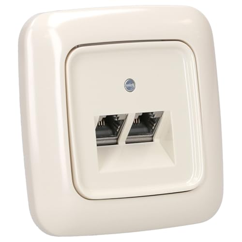 EBROM's BJ Sets Busch-Jaeger Komplettset / 2er Netzwerkdose - 2-fach UAE Anschlussdose Cat.6A UAE + 1 Fach Rahmen + Abdeckung - DURO 2000 cremeweiß EBROM's BJ Sets Busch-Jaeger Komplettset / 2er Netzwerkdose - 2-fach UAE Anschlussdose Cat.6A UAE + 1 Fach Rahmen + Abdeckung - DURO 2000 cremeweiß von EBROM's BJ Sets