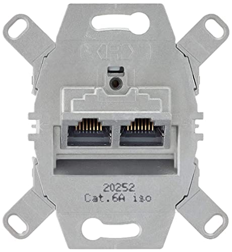 BUSCH JÄGER Komplettset / 2er Netzwerkdose - 2-fach UAE Anschlussdose Cat.6A UAE + 1 Fach Rahmen + Abdeckung - Balance SI Alpinweiß BUSCH JÄGER Komplettset / 2er Netzwerkdose - 2-fach UAE Anschlussdose Cat.6A UAE + 1 Fach Rahmen + Abdeckung - Balance SI Alpinweiß von EBROM