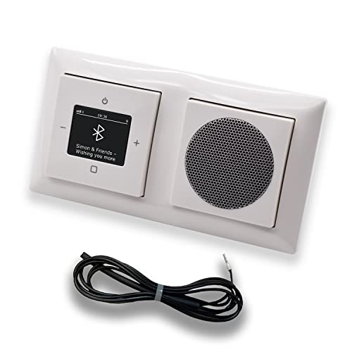 Busch Jäger DAB+ Unterputz Bluetooth Radio 8217U-101 Balance Si alpinweiß Komplett-Set + Lautsprecher + 0,9 m EBROM Wurfantenne zur Empfangsoptimierung - 8217 U -101 BT Radio Busch Jäger DAB+ Unterputz Bluetooth Radio 8217U-101 Balance Si alpinweiß Komplett-Set + Lautsprecher + 0,9 m EBROM Wurfantenne zur Empfangsoptimierung - 8217 U -101 BT Radio von EBROM