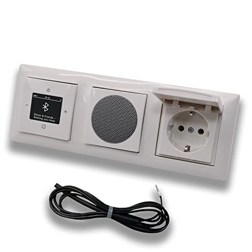 Busch Jäger DAB+ Unterputz Bluetooth Radio 8217U-101 Balance Si alpinweiß Komplett-Set + Lautsprecher + Klappsteckdose + 0,9 m EBROM Wurfantenne zur Empfangsoptimierung - 8217 U -101 + 20 EUK-914 Busch Jäger DAB+ Unterputz Bluetooth Radio 8217U-101 Balance Si alpinweiß Komplett-Set + Lautsprecher + Klappsteckdose + 0,9 m EBROM Wurfantenne zur Empfangsoptimierung - 8217 U -101 + 20 EUK-914 von EBROM